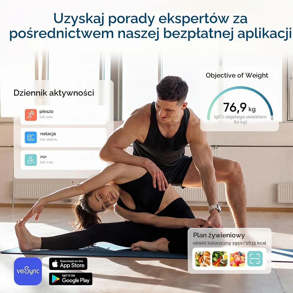 Etekcity išmaniosios kūno sudėties svarstyklės Bluetooth 180 kg AC EFS-C651-KDE