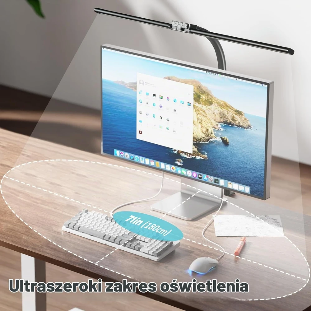 Euakee LED stalinė lempa, 24 W, 80 cm, WWJ-DLEPDLIGHT-01