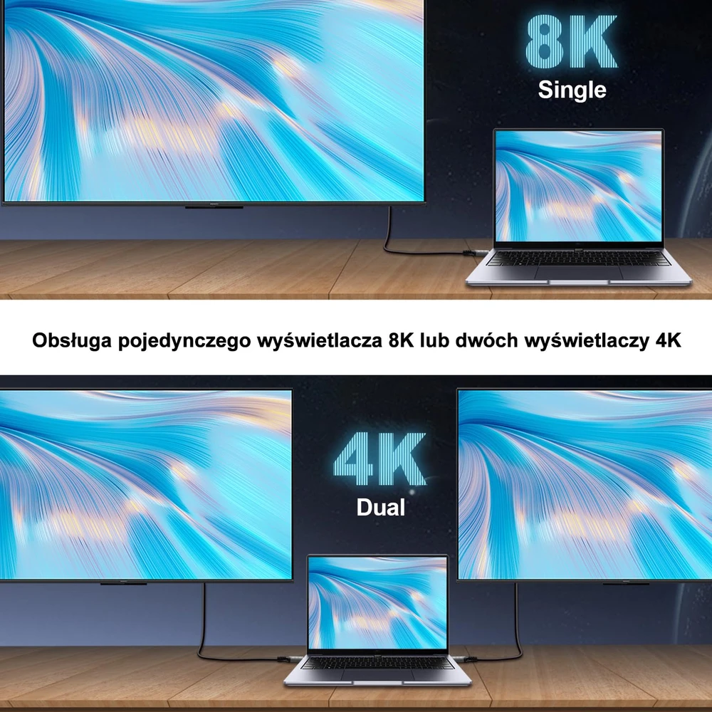 EUDOBEL 2 m USB-C Thunderbolt 4 kabelis, 240 W, 40 Gb/s, 8K, E-W0307