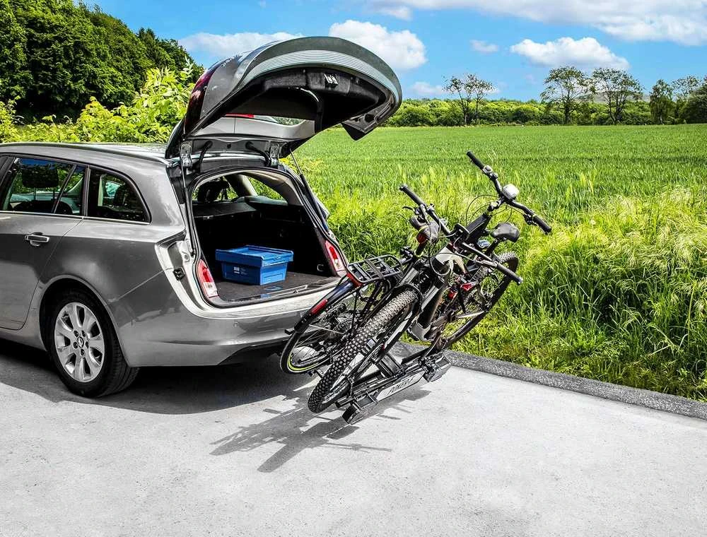 EUFAB dviračių laikiklis automobiliui, 2 dviračiams, 60,14 kg, juodas, 12010LAS