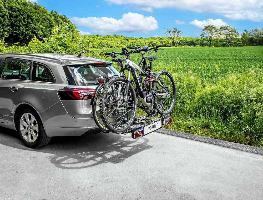EUFAB dviračių laikiklis automobiliui, 2 dviračiams, 60,14 kg, juodas, 12010LAS