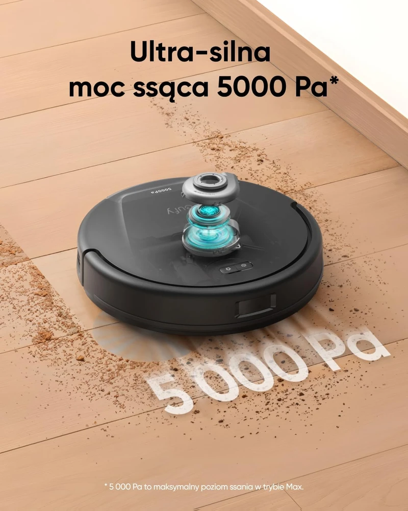 eufy dulkių siurblys robotas L60 SES su savaime ištuštinančia stotimi, 5000 Pa, lazerinė navigacija