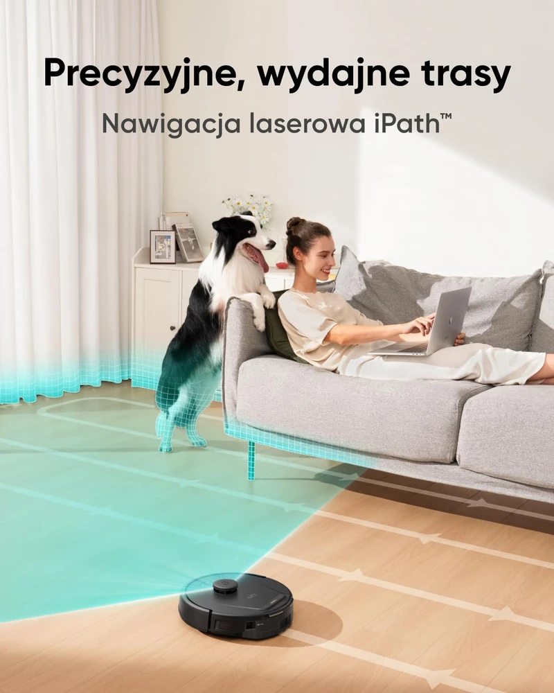 eufy dulkių siurblys robotas L60 SES su savaime ištuštinančia stotimi, 5000 Pa, lazerinė navigacija