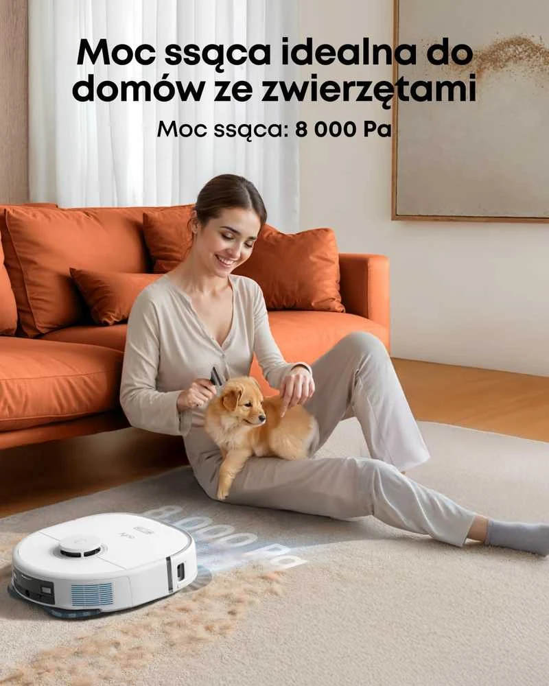 Eufy dulkių siurblys robotas su MopMaster 2.0, 8000 Pa siurbimo galia, automatinis ištuštinimas, T2351