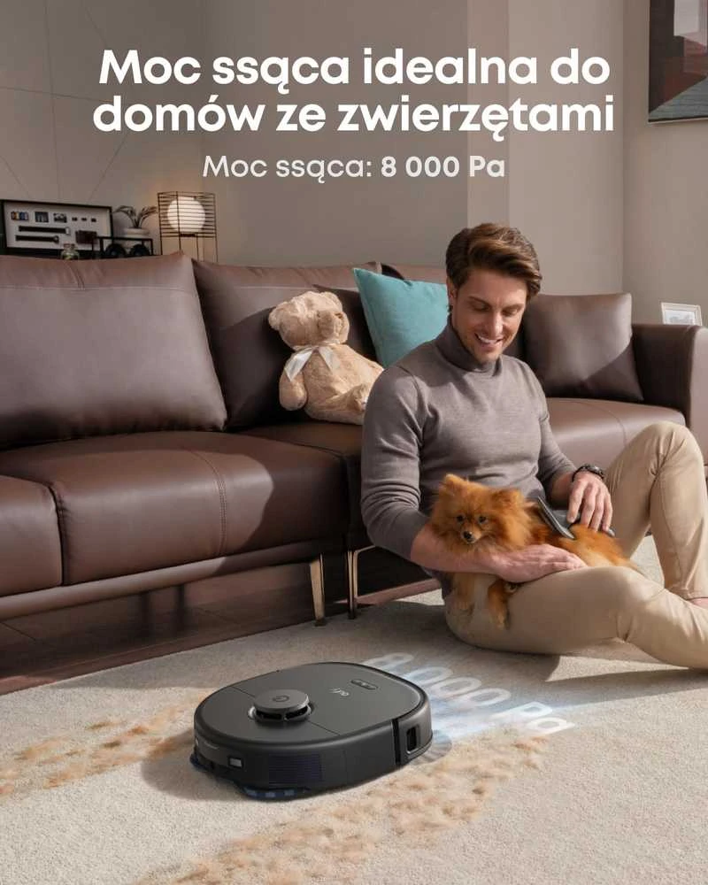 Eufy RoboVac X10 Pro Omni dulkių siurblys - robotas, Juodos spalvos