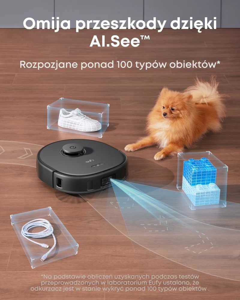 Eufy RoboVac X10 Pro Omni dulkių siurblys - robotas, Juodos spalvos