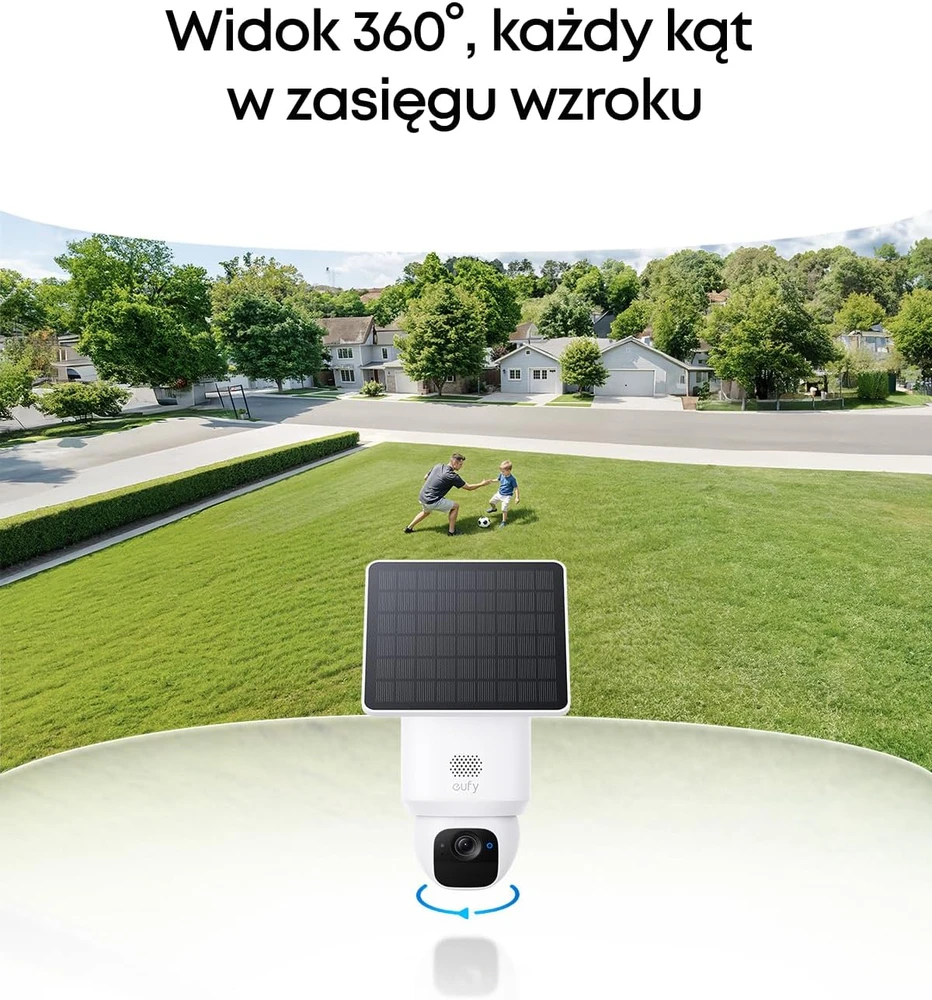 eufy lauko stebėjimo kamera SoloCam E30 2K su saulės energija ir 360° pasukimu, 2 vnt., T8171
