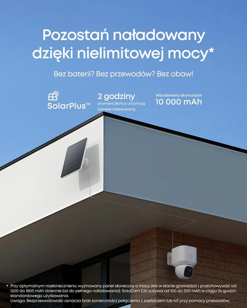 eufy lauko stebėjimo kamera SoloCam E30 2K su saulės energija ir 360° pasukimu, 2 vnt., T8171