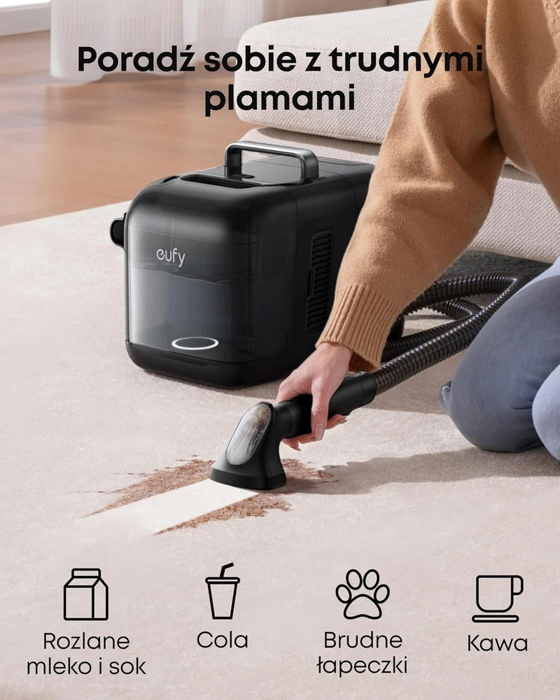 eufy robotas dulkių siurblys E28 Omni HydroJet su plovimu, 20 000 Pa, T2352