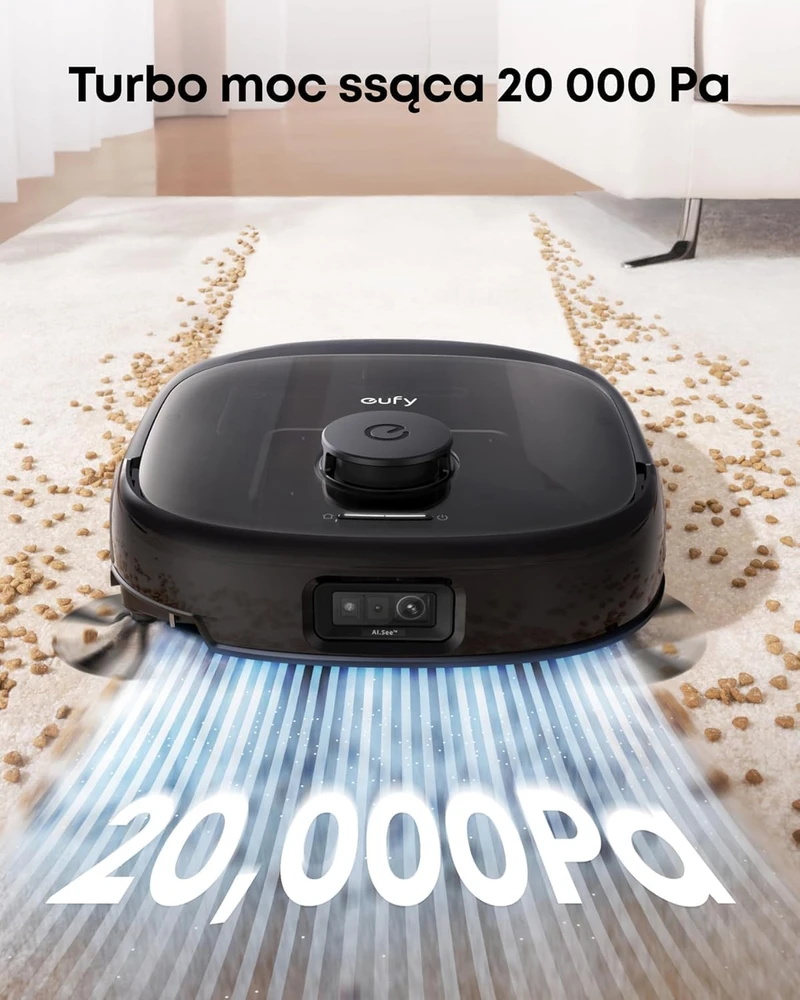 eufy robotas dulkių siurblys E28 Omni HydroJet su plovimu, 20 000 Pa, T2352