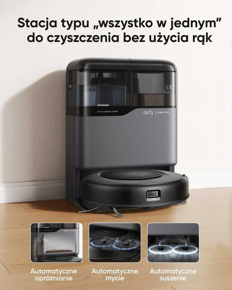 Dulkių siurblys - robotas Anker Eufy Omni C20, Juodas