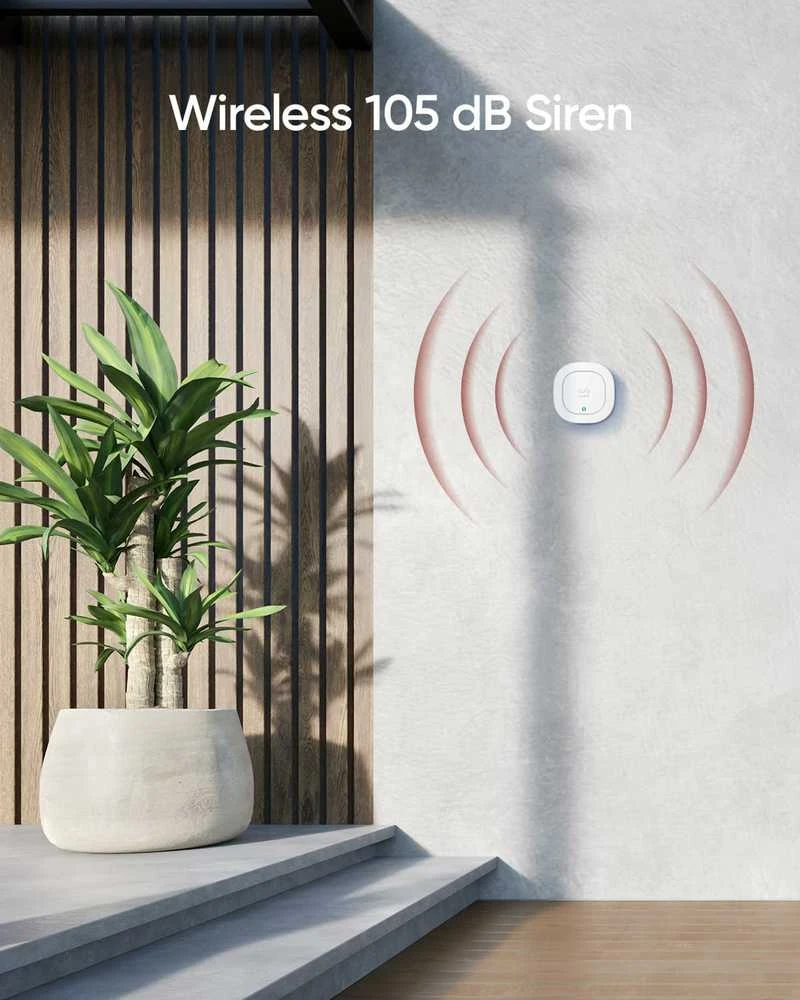 eufy Security belaidė vidaus ir lauko sirena 105 dB, IP65, baterijomis maitinama