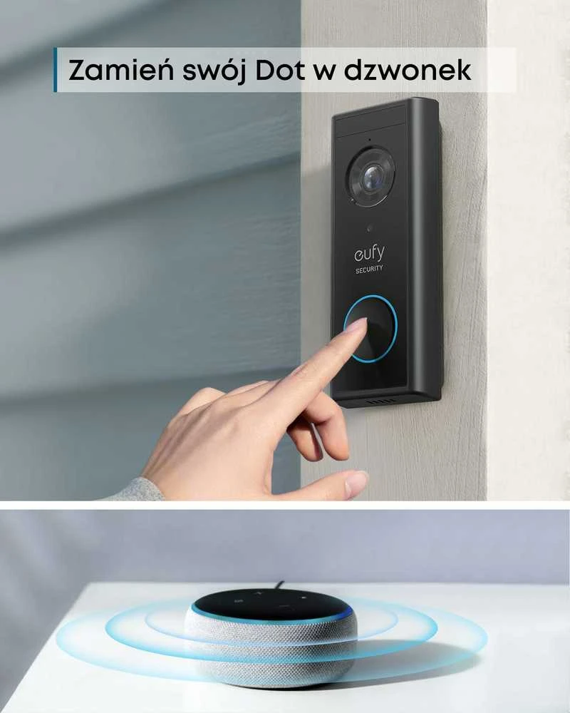 Durų skambučio, kameros ir stotelės komplektas Anker Eufy Video Doorbell 2K