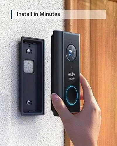 eufy Security belaidis vaizdo durų skambutis 2K, papildomas modulis su baterija, reikalingas HomeBase 2