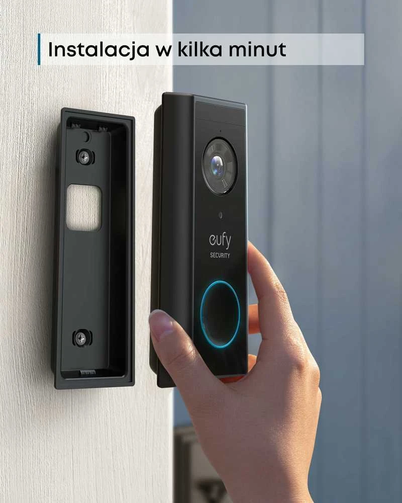 Durų skambučio, kameros ir stotelės komplektas Anker Eufy Video Doorbell 2K