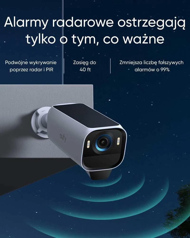 eufy Security eufyCam S3 Pro 4K lauko stebėjimo kamerų rinkinys su saulės panelėmis (4 kamerų komplektas)
