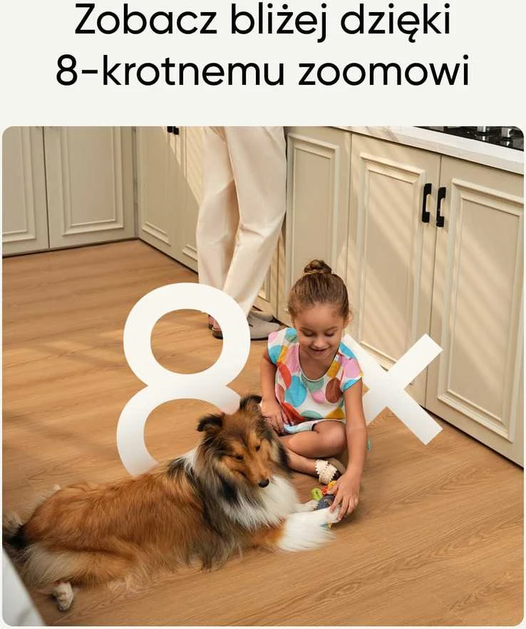 eufy Security Indoor Cam S350 4K UHD vidaus stebėjimo kamera su 8x priartinimu ir 360° PTZ
