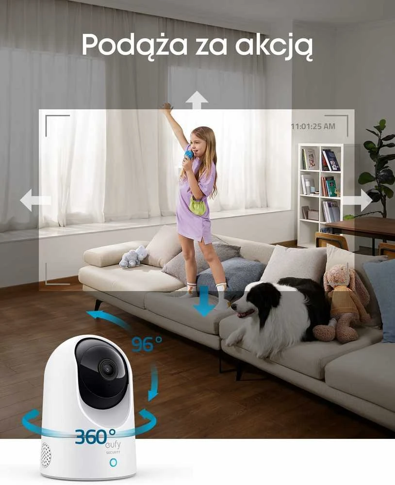 eufy Security Solo IndoorCam E220 P24 2K Wi‑Fi vidaus stebėjimo kamera, komplektas 2 vnt.