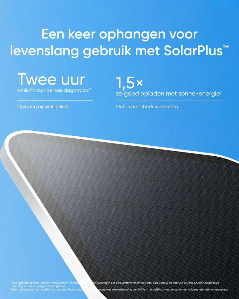 eufy Security SoloCam S340 saulės energija maitinama 3K 360° lauko stebėjimo kamera