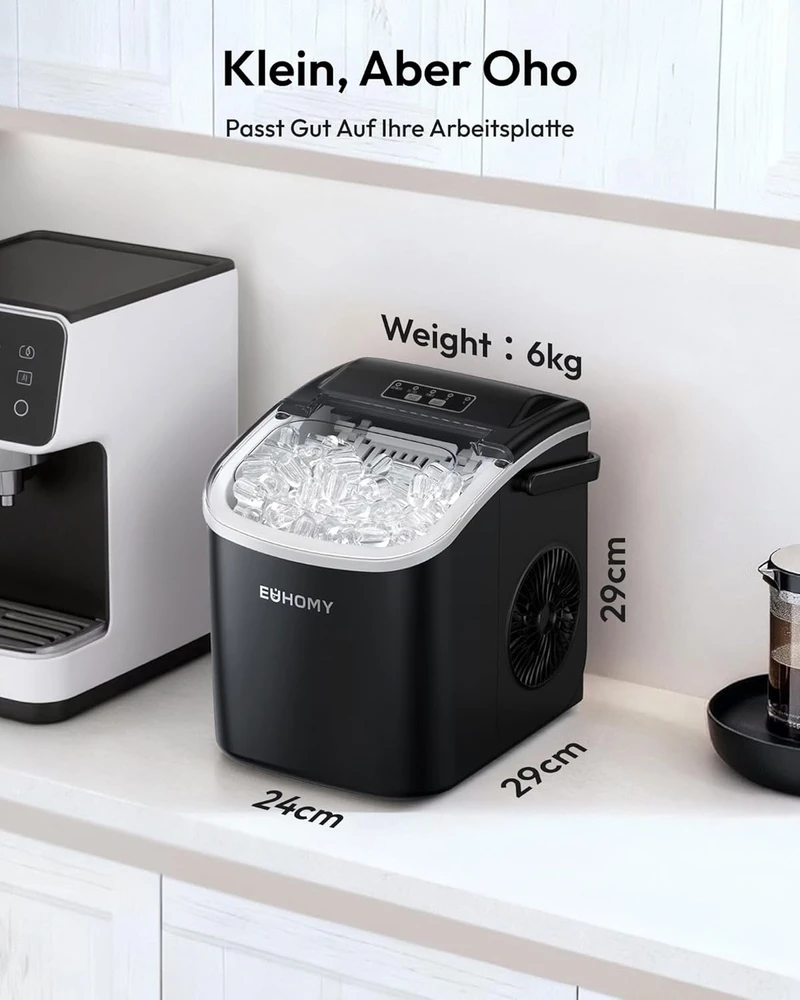 Euhomy ledo kubelių gaminimo aparatas, 1.2 l talpa, 90 W, DE-IM06D-02-AZ-HM