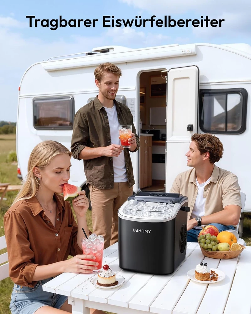 Euhomy ledo kubelių gaminimo aparatas, 1.2 l talpa, 90 W, DE-IM06D-02-AZ-HM