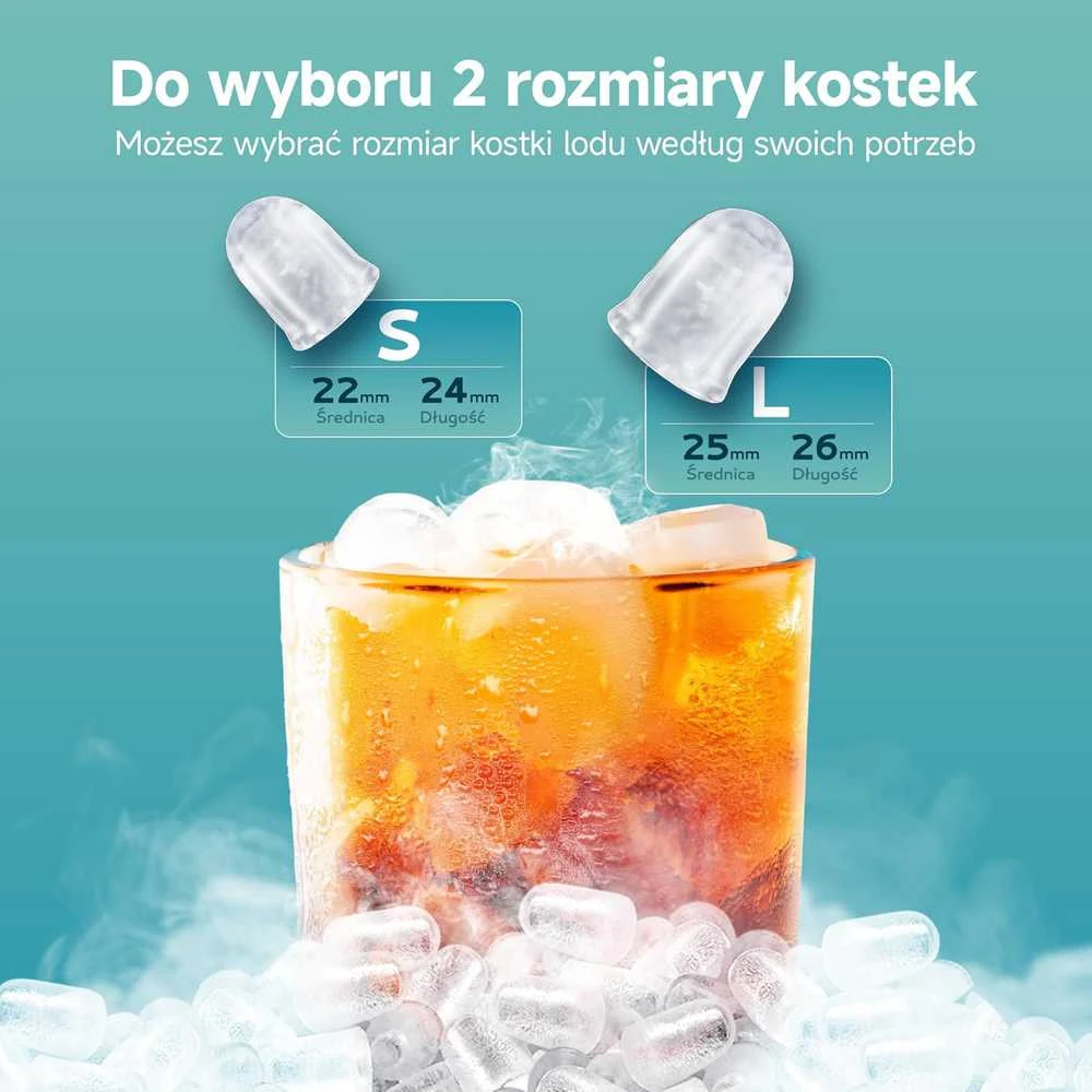EUHOMY ledo kubelių gaminimo aparatas, 12 kg per parą, nerūdijančio plieno, 1,2 l talpa