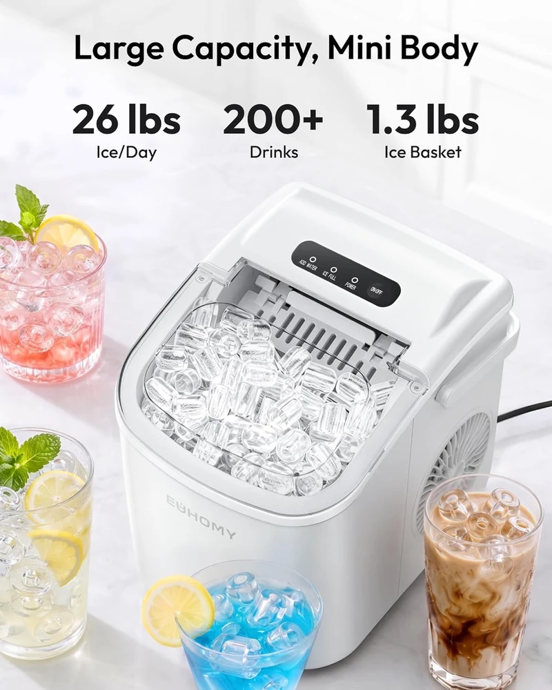 EUHOMY stalviršio ledo kubelių gaminimo aparatas, 12 kg per dieną, 170 W, IM-06B-HM