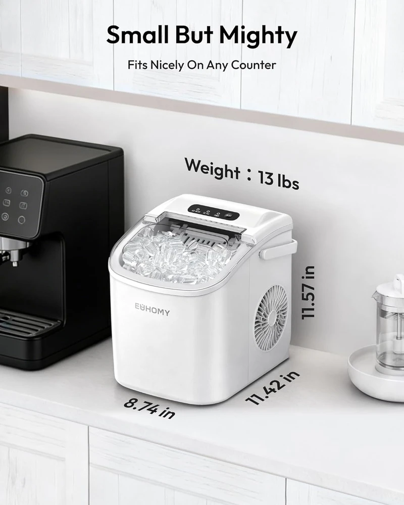 EUHOMY stalviršio ledo kubelių gaminimo aparatas, 12 kg per dieną, 170 W, IM-06B-HM