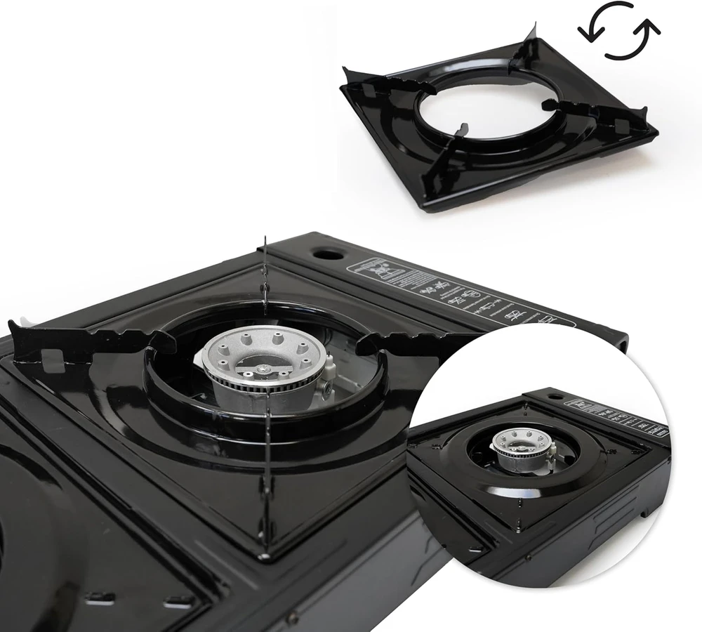 Eurocatch dujinė turistinė viryklė, 2 degiklių, piezo uždegimas, 5 kW, RAVAV8170