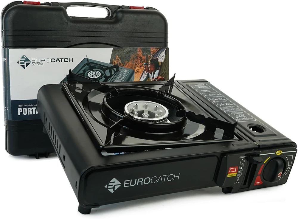 Eurocatch dujinė turistinė viryklė su piezo uždegimu, 2500 W, aliuminio korpusas, modelis SET3227