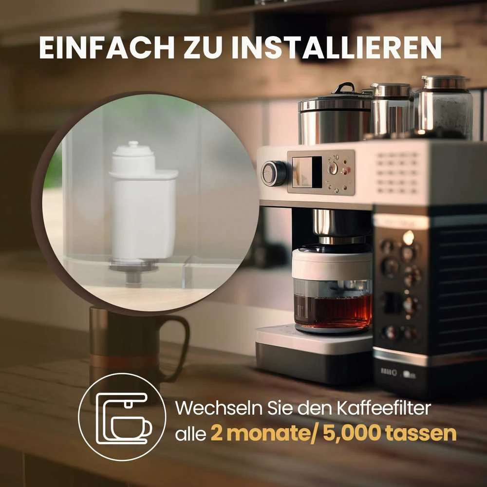 Everspring vandens filtras kavos aparatams Siemens EQ, Brita Intenza, Bosch, 4 vnt., ES-CMF004-4PACK
