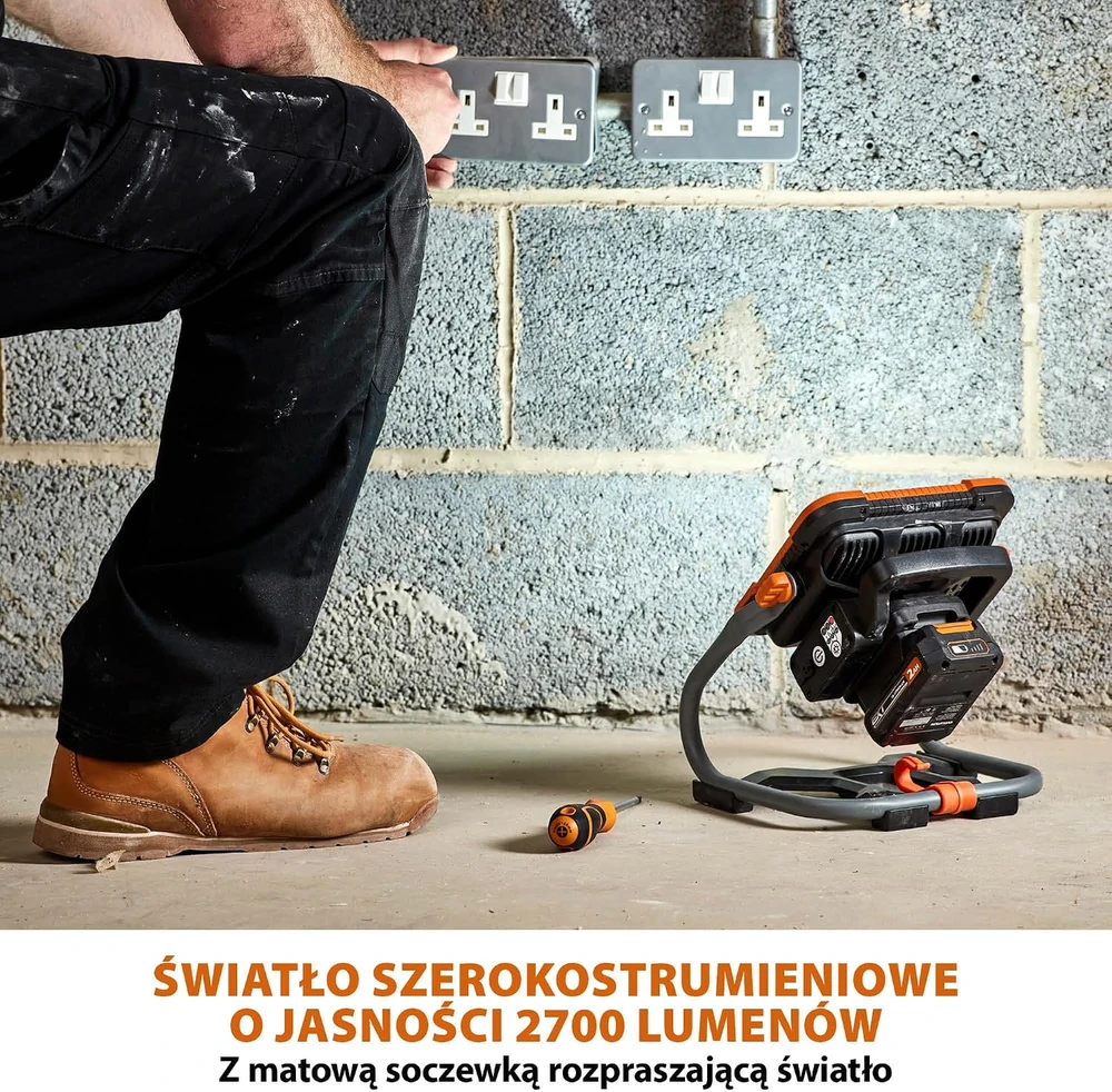 Evolution Power Tools belaidis LED darbo šviestuvas 2700 lm, 18 V R2700WLT-Li