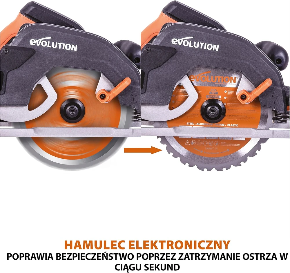 Elektrinis diskinis pjūklas Evolution R185CCSX; 185 mm; 1600 W
