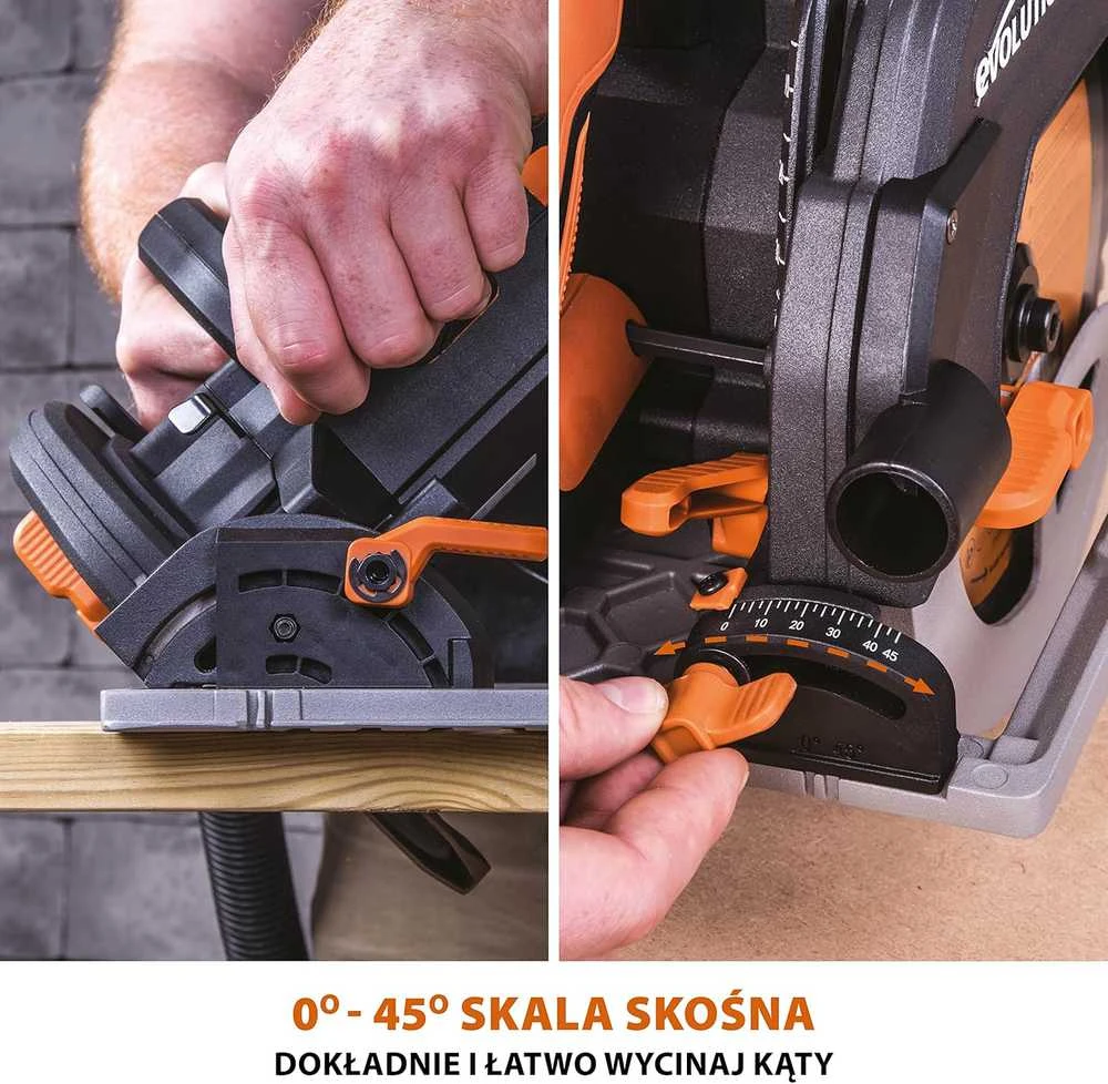 Evolution Power Tools diskinis pjūklas 1600 W, 185 mm, kampo reguliavimas, su 1020 mm kreipiamąja, 027-0003