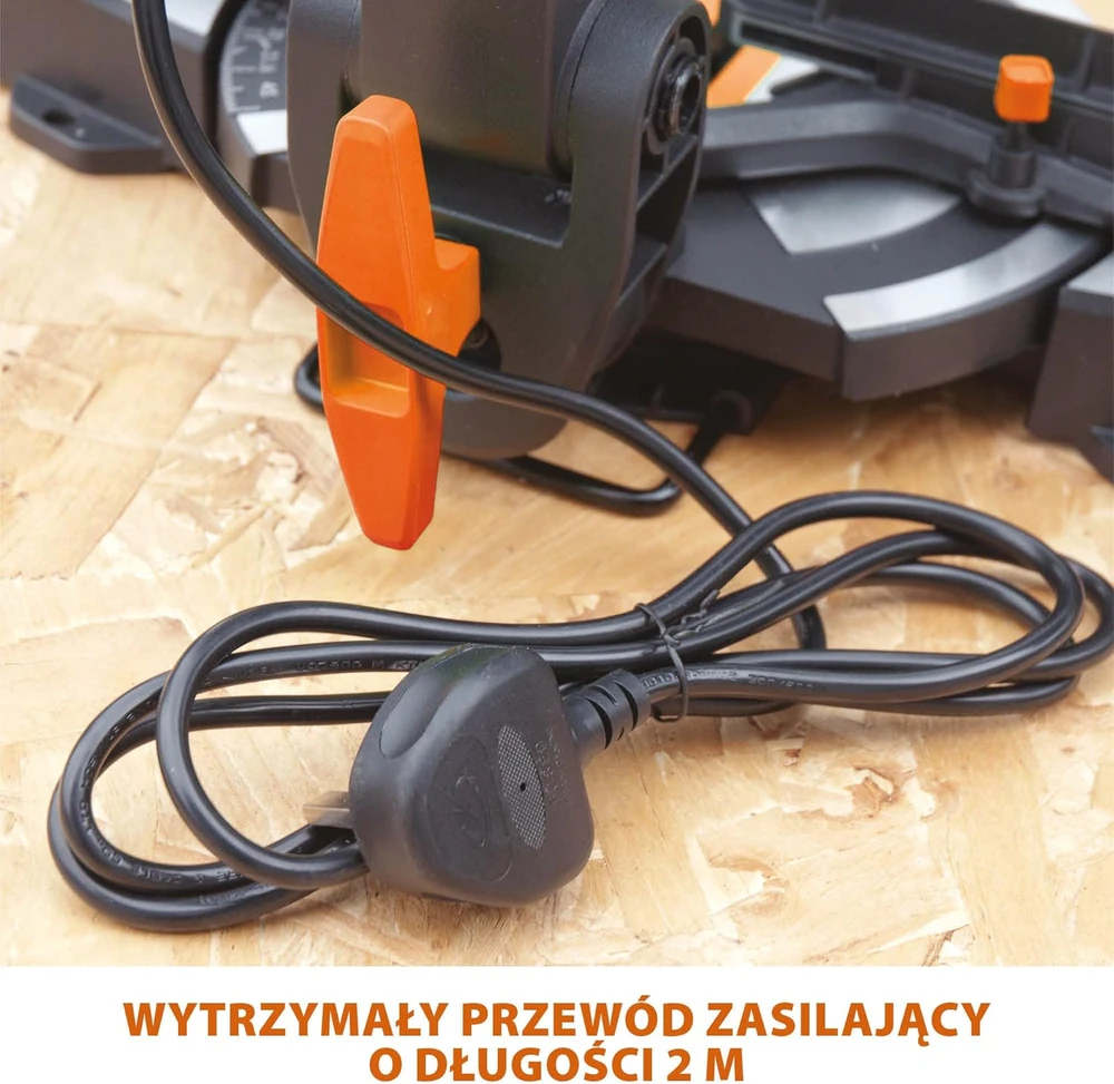 Evolution Power Tools kombinuota skersavimo pjūklas 1200 W 210 mm, R210CMS modelis, pjovimo kampai 45°, komplekte TCT diskas