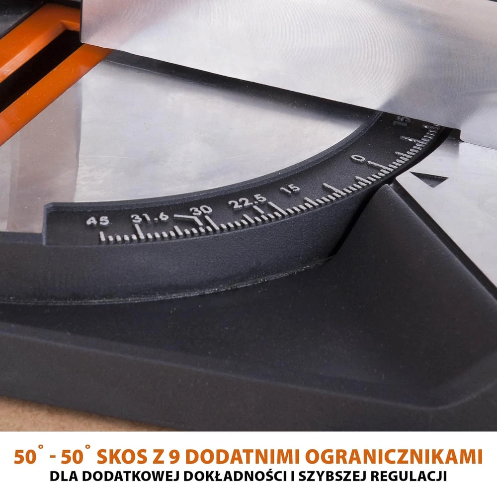 Evolution Power Tools kombinuota skersavimo pjūklas 1200 W 210 mm, R210CMS modelis, pjovimo kampai 45°, komplekte TCT diskas