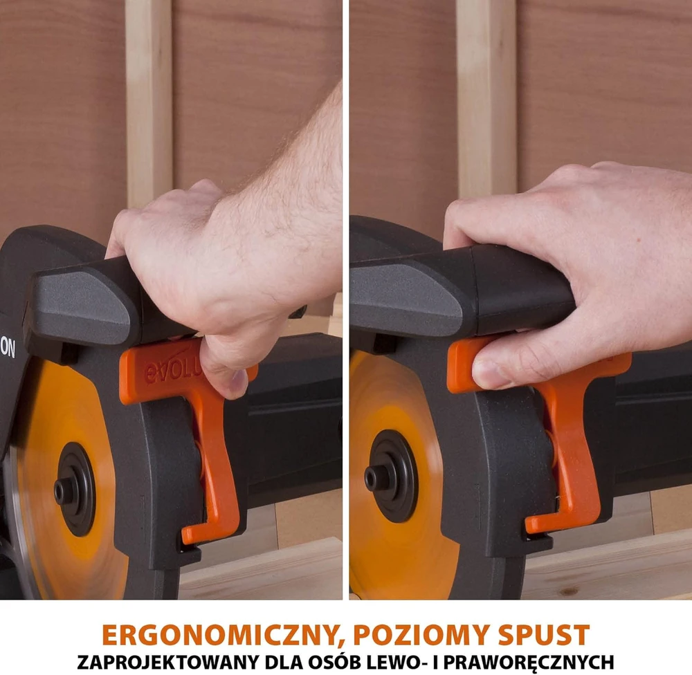 Evolution Power Tools kombinuota skersavimo pjūklas 1200 W 210 mm, R210CMS modelis, pjovimo kampai 45°, komplekte TCT diskas
