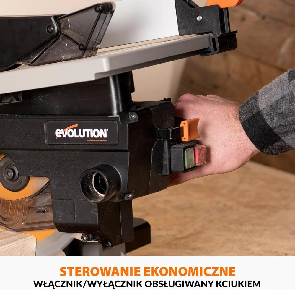 Evolution Power Tools staklės R210MTS-G2, 210 mm, 1500 W, daugiafunkcė miterio ir stalo pjūklas