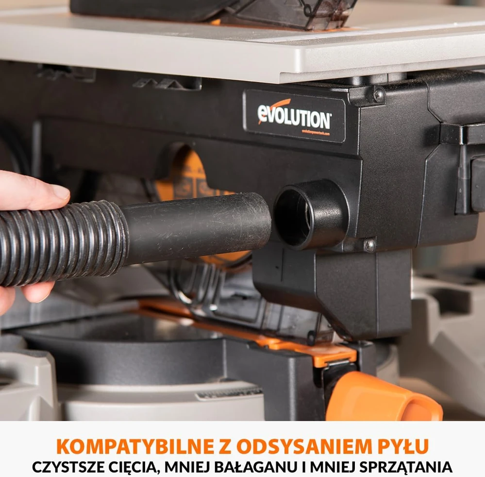 Evolution Power Tools staklės R210MTS-G2, 210 mm, 1500 W, daugiafunkcė miterio ir stalo pjūklas
