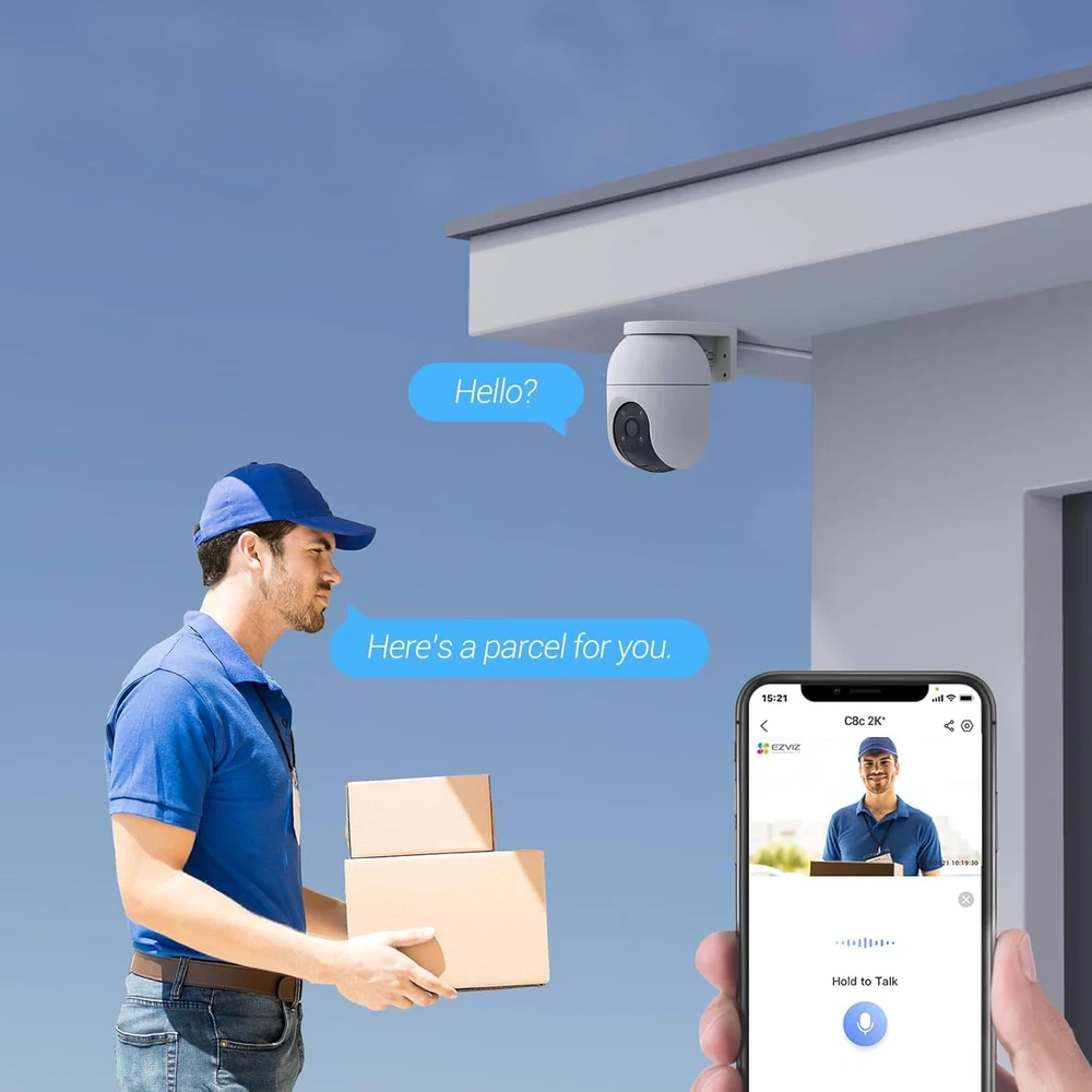 EZVIZ lauko stebėjimo kamera WiFi 4 MP 360° automatiniu sekimu spalvotu naktiniu matymu C8c 4 MP