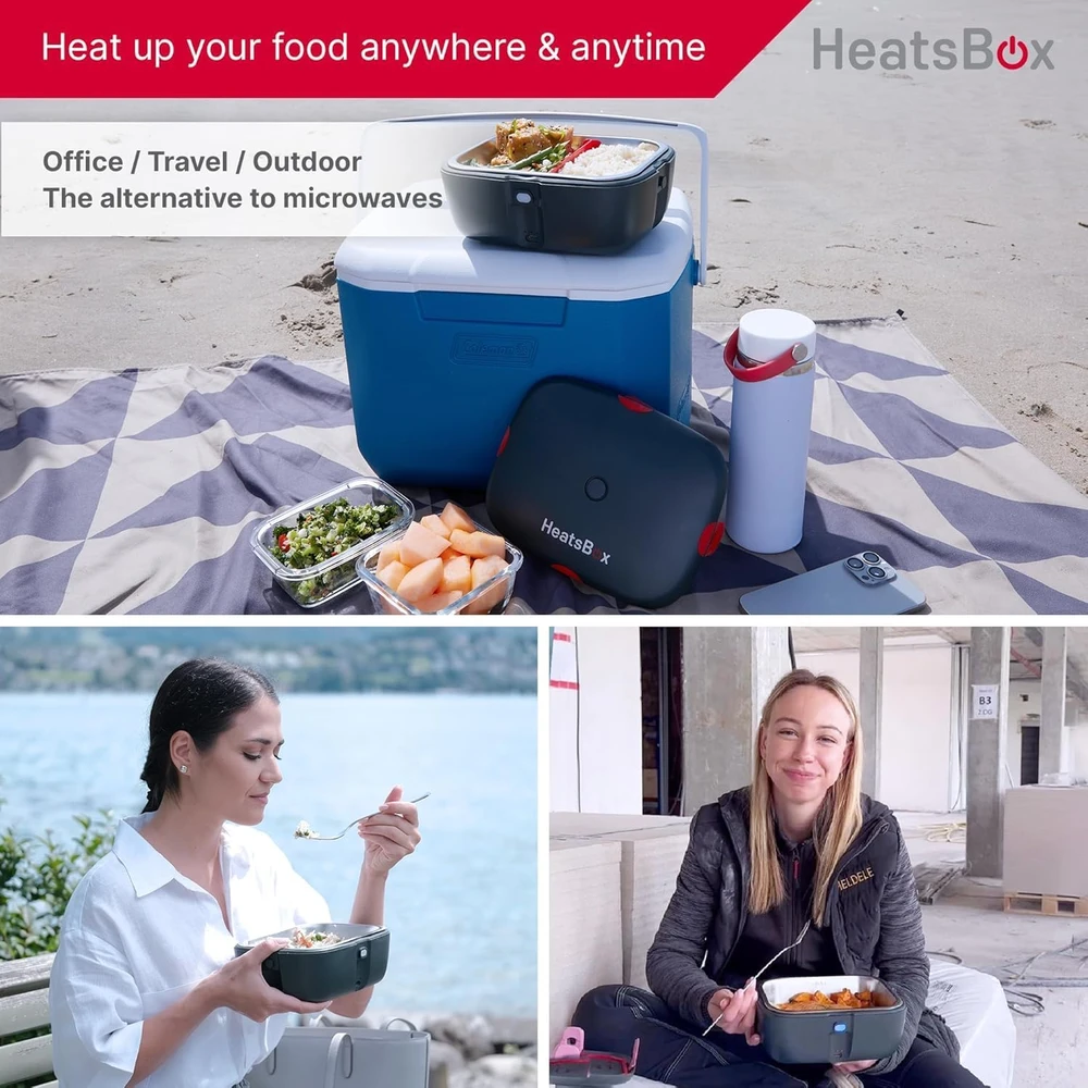 HeatsBox HB-04-102B elektrinė priešpiečių dėžutė 100 W 0,925 L Juodas Suaugusiųjų