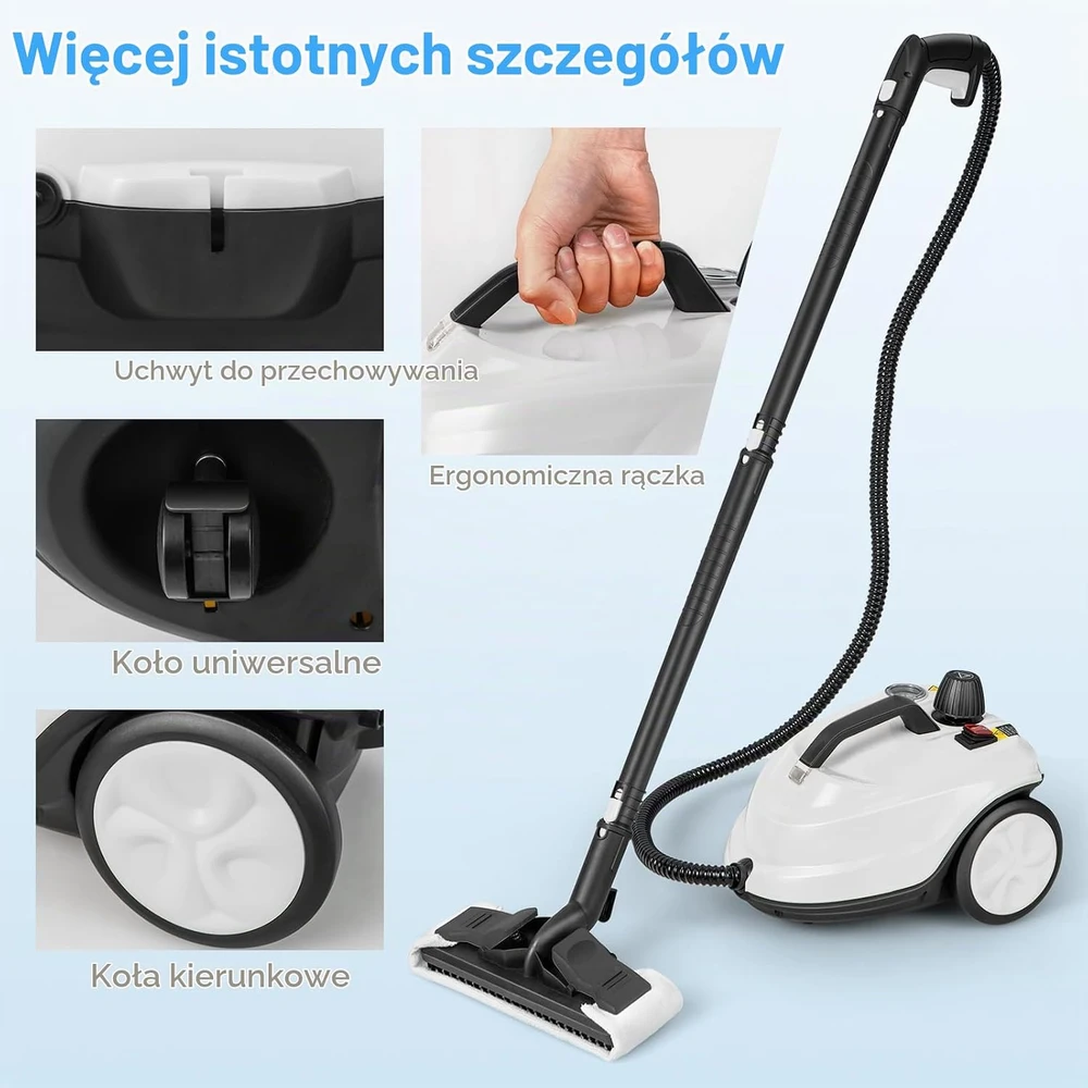 FANTASK garinis valytuvas 2000 W, 5 bar, 1.8 l, su 15 priedų, 10431DE-WHES-VC