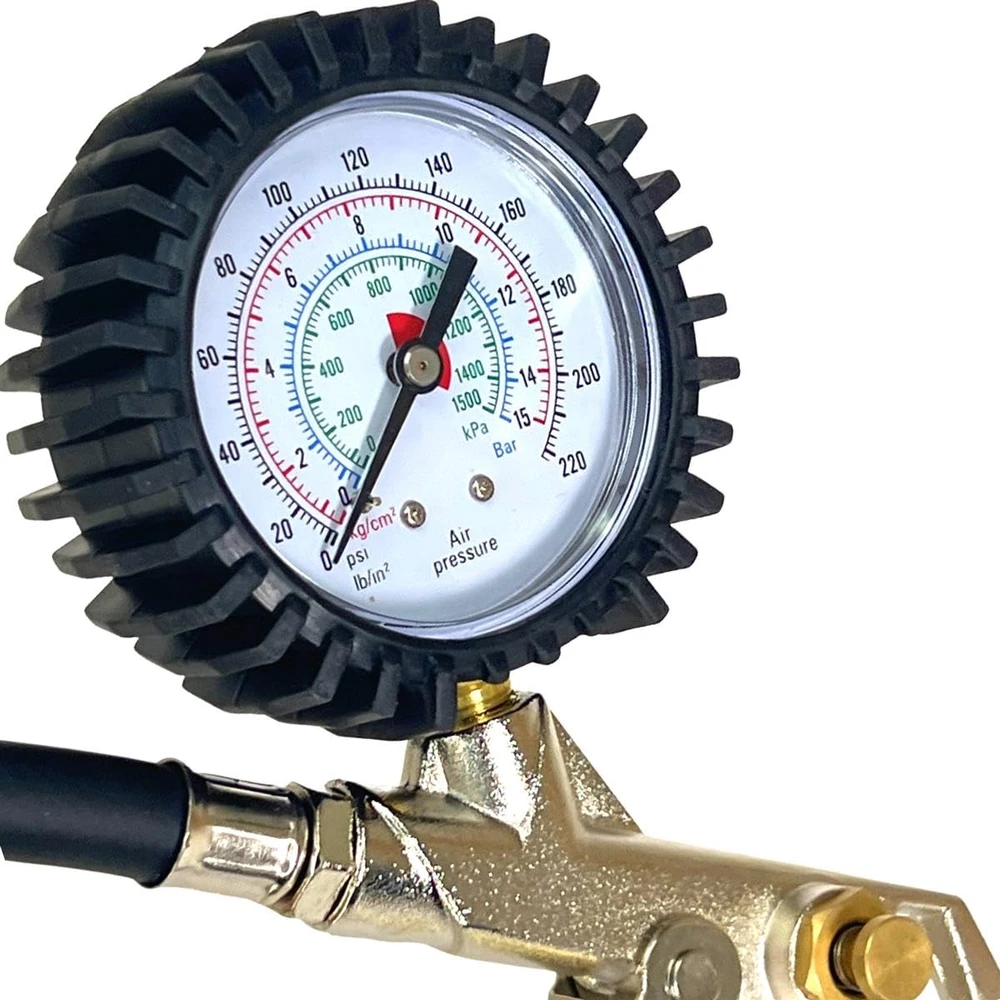 Fantic26 kompresoriaus pripūtimo pistoletas su manometru dviračių padangoms, modelis 95