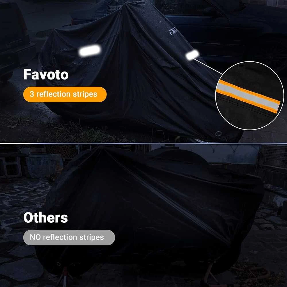 Favoto motociklo uždangalas iš 210T Oxford, vandeniui atsparus, 225x105x125 cm, FT0308_EU