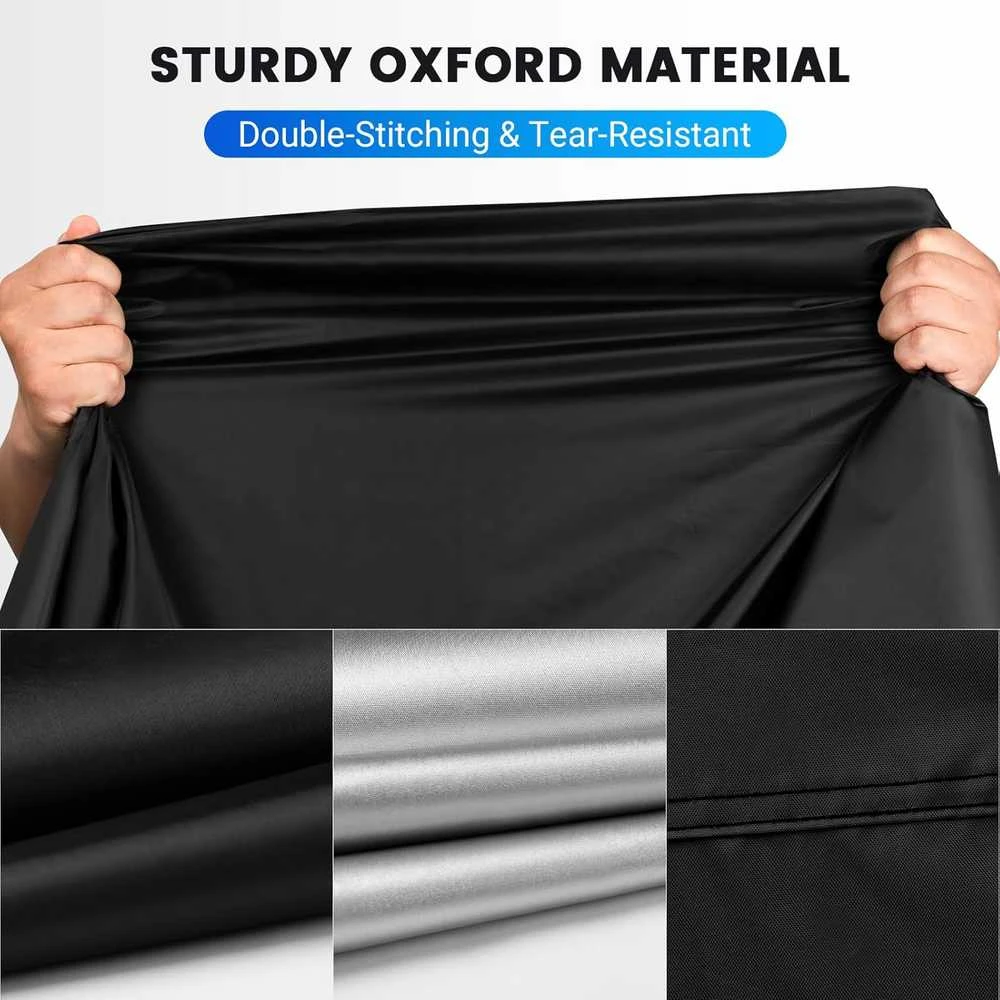 Favoto vandeniui atsparus motociklo uždangalas, 245 cm ilgis, UV apsauga, juodas-sidabrinis, Motorcycle-Cover-XXL