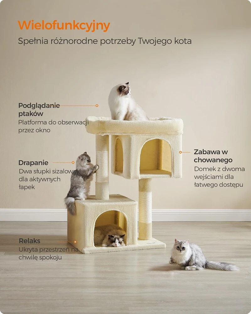 Feandrea Draskyklė XL su didele platforma smėlio spalvos