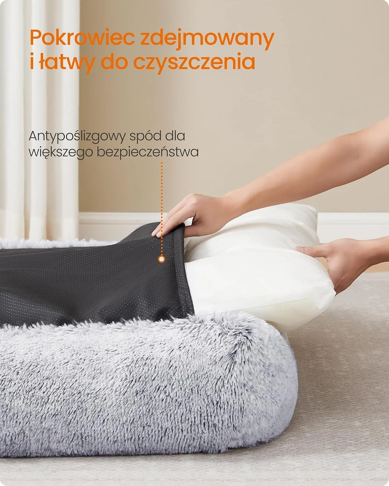 Feandrea XXL šunų guolis 120 × 85 × 23 cm su neslystančiu pagrindu