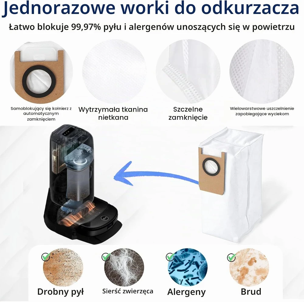 Feilifan 17 dalių robotų dulkių siurblių priedų rinkinys eufy Omni S1 Pro/Omni S1 A-EF-OS1-PRO-17P