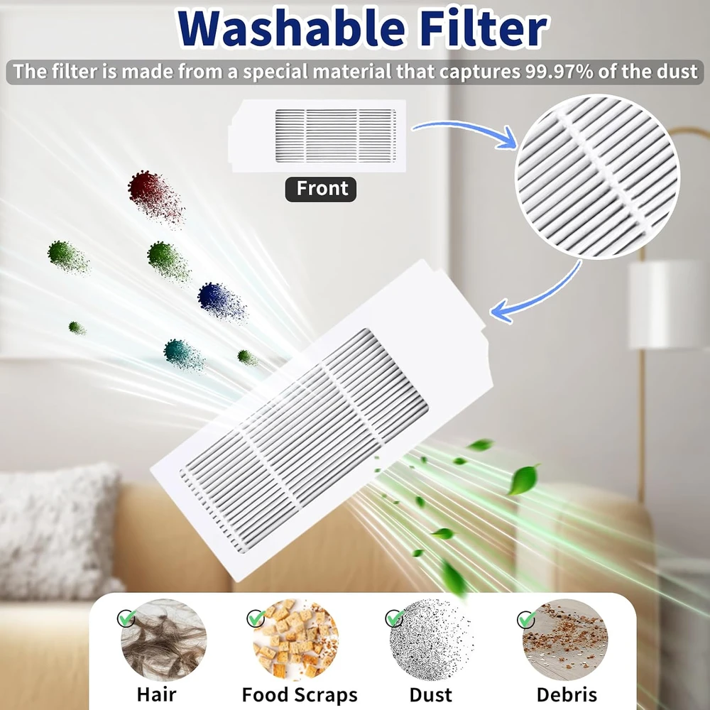 Feilifan roboto dulkių siurblio priedų rinkinys ECOVACS DEEBOT N20 serijai A-ECV-SE