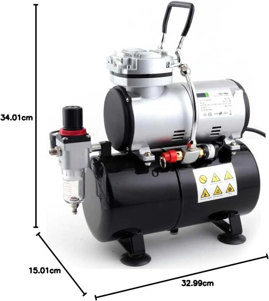 Fengda aerografo kompresorius su oro talpa 3 l, 4 barai, automatinis išsijungimas FD-186